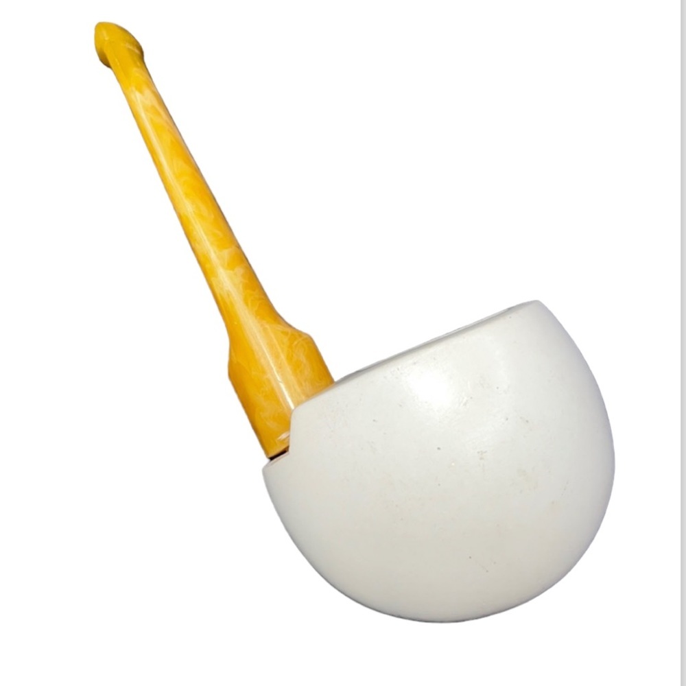 MEERSCHAUM VEST POCKET PIPE VINTAGE HAND CARVED WITH STRAIGHT PIPE HANDLE